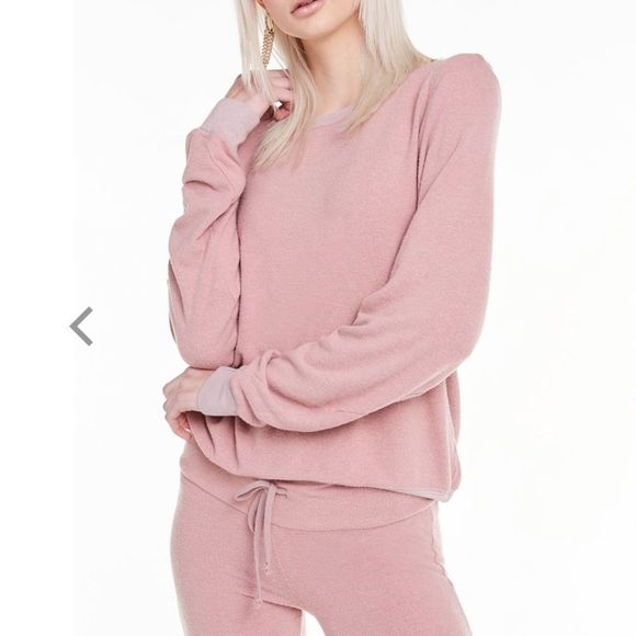 NWT Wildfox Baggy Beach Jumper in Pink Crush - Picture 3 of 5